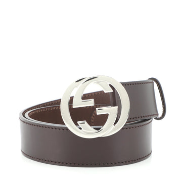 Gucci Interlocking G Belt Leather Wide