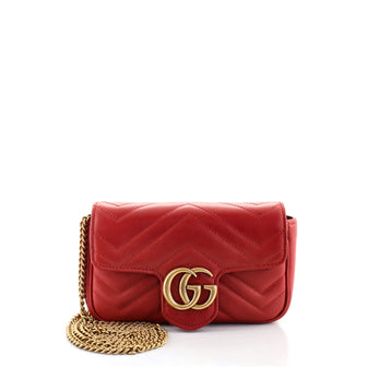 Gucci GG Marmont Flap Bag Matelasse Leather Super Mini