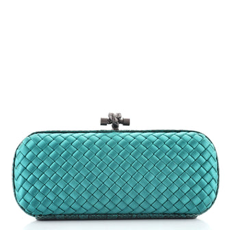 Bottega Veneta Box Knot Clutch Intrecciato Satin Long