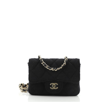 Chanel Classic Flap Chain Waist Bag Quilted Jersey Mini