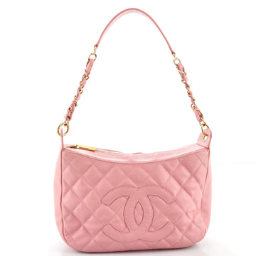 Chanel Timeless CC Chain Shoulder Bag Quilted Caviar Medium
