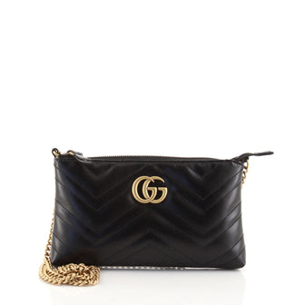 Gucci GG Marmont Chain Shoulder Bag Matelasse Leather Mini