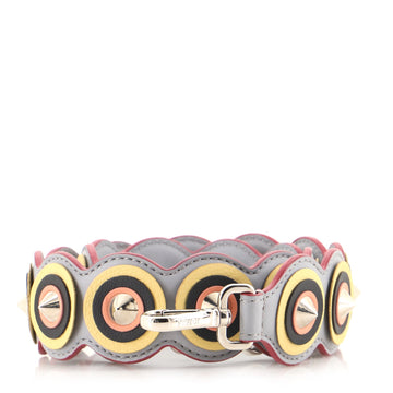 Fendi Circle Strap You Shoulder Strap Studded Leather