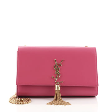 Saint Laurent Classic Monogram Tassel Crossbody Bag Leather Medium