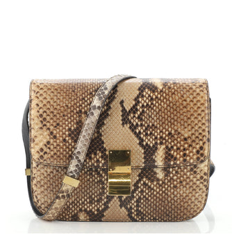 Celine Classic Box Bag Python Medium