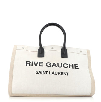 Saint Laurent Rive Gauche Shopper Tote Canvas Large