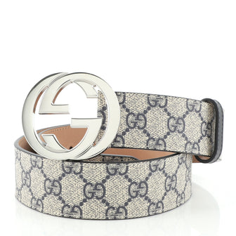 Gucci Interlocking G Belt GG Coated Canvas Wide