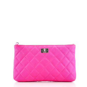 Chanel Reissue 2.55 O Case Pouch Quilted Goatskin Medium