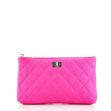Chanel Reissue 2.55 O Case Pouch Quilted Goatskin Medium