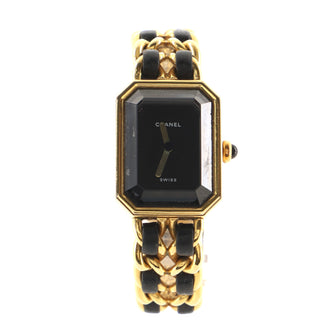Chanel Premiere Rock Quartz Watch Plated Metal and Leather 20