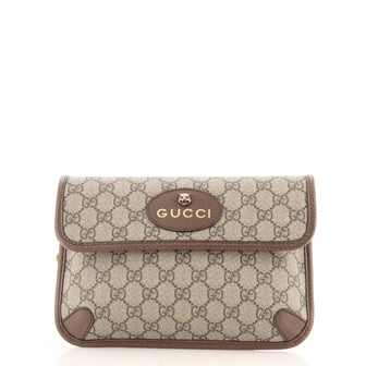 Gucci Neo Vintage Flap Belt Bag GG Coated Canvas