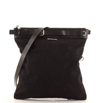 Saint Laurent ID Flat Messenger Bag Canvas Medium