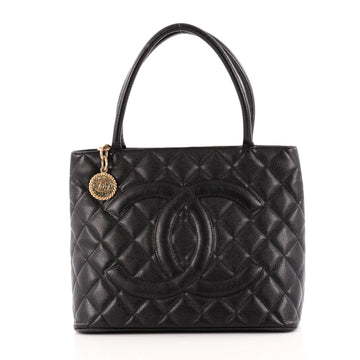 Chanel Medallion Tote Quilted Caviar