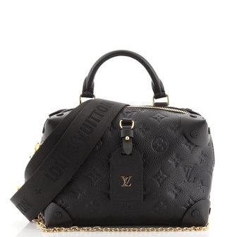 Louis Vuitton Petite Malle Souple Monogram Empreinte Shoulder Bag Black