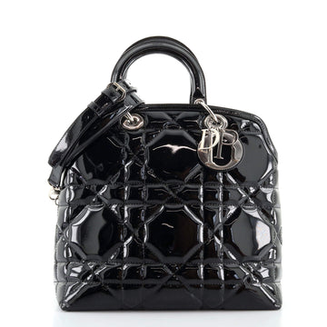 Christian Dior Granville Satchel Cannage Quilt Patent Medium