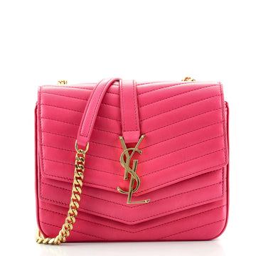 Saint Laurent Sulpice Flap Bag Matelasse Chevron Leather Small