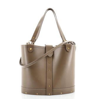 The Row Pail Bucket Bag Leather and Wood