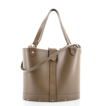 The Row Pail Bucket Bag Leather and Wood