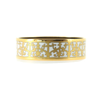 Hermes Bangle Bracelet Printed Enamel Wide