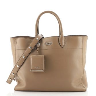 Prada Convertible Open Tote City Calfskin Medium