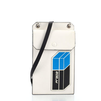 Prada Phone Holder Crossbody Bag Saffiano Leather
