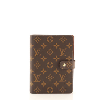 Louis Vuitton Ring Agenda Cover Monogram Canvas MM