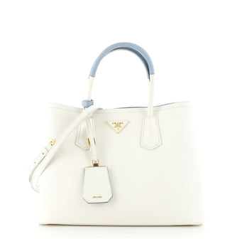 Prada Cuir Double Tote Saffiano Leather Small