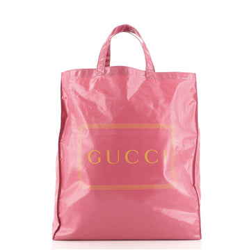 Gucci Logo Shopper Tote Coated Cotton Tall