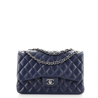 Chanel Classic Double Flap Bag Quilted Lambskin Jumbo