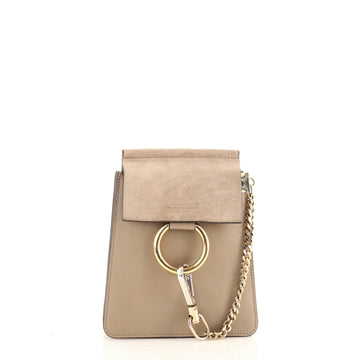 Chloe Faye Bracelet Crossbody Bag Leather and Suede Mini