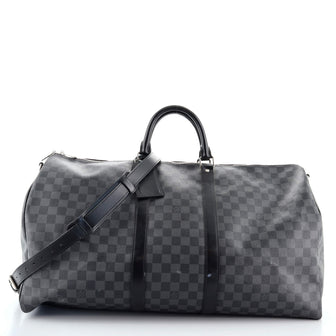 Louis Vuitton Keepall Bandouliere Bag Damier Graphite 55
