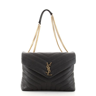Saint Laurent LouLou Shoulder Bag Matelasse Chevron Leather Medium