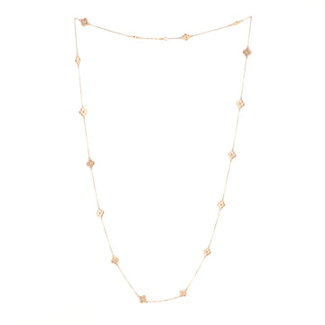 Van Cleef & Arpels Sweet Alhambra 16 Motifs Necklace 18K Rose Gold
