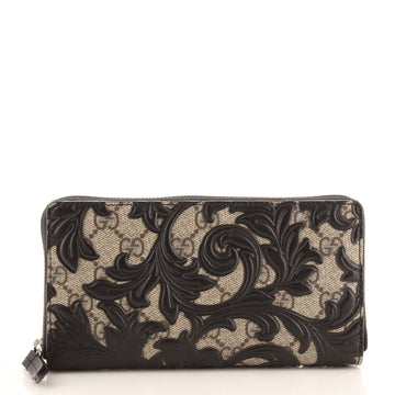 Gucci Zip Around Wallet Arabesque GG Coated Canvas