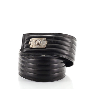 Chanel Boy Belt Horizontal Quilted Leather Extra Wide