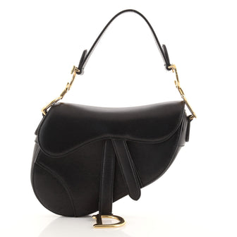 Christian Dior Saddle Handbag Leather Mini