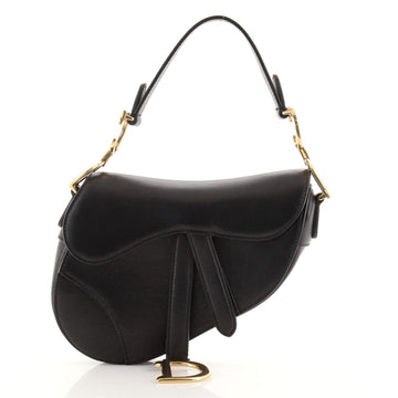 Christian Dior Saddle Handbag Leather Mini