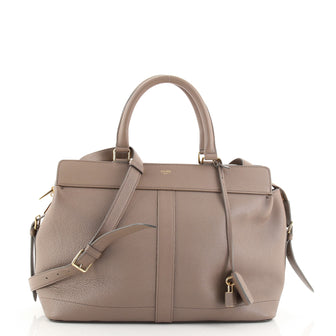 Celine Cabas De France Satchel Grained Calfskin Medium