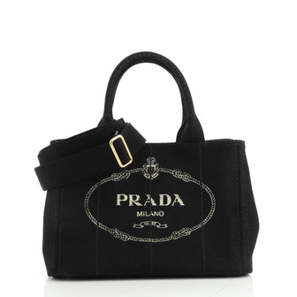 Prada Canapa Convertible Tote Canvas Mini
