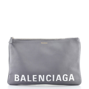 Balenciaga Ville Pouch Leather Large