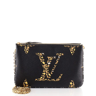 Louis Vuitton Double Zip Pochette Limited Edition Jungle Monogram Giant