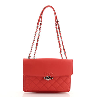 Chanel CC Box Flap Bag Quilted Calfskin Small