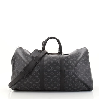 Louis Vuitton Keepall Bandouliere Bag Monogram Eclipse Canvas 55
