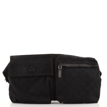 Gucci Vintage Double Belt Bag GG Canvas