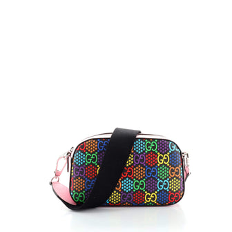 Gucci Camera Crossbody Bag Psychedelic Print GG Coated Canvas Small