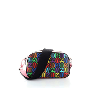 Gucci Camera Crossbody Bag Psychedelic Print GG Coated Canvas Small