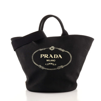 Prada Canapa Convertible Shopping Tote Canvas Large