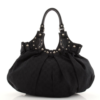 Gucci Pelham Shoulder Bag Studded GG Canvas Large