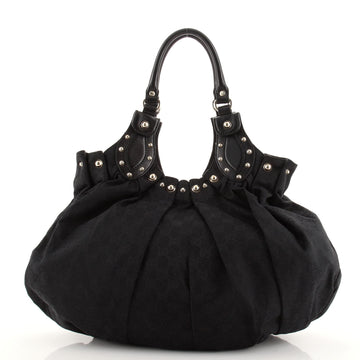 Gucci Pelham Shoulder Bag Studded GG Canvas Large