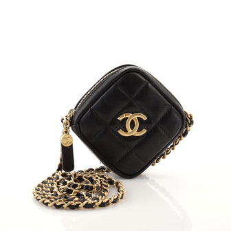 Chanel Diamond Clutch with Chain Quilted Lambskin